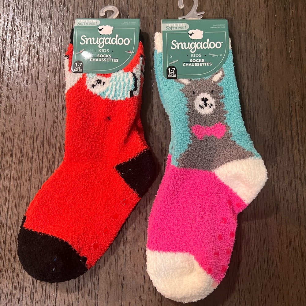 Snugadoo Socks Llama and Sloth Kids Socks Size Infants/Toddler 1-7